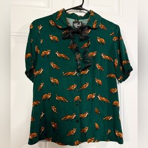 Hell Bunny Vixey Fox Blouse